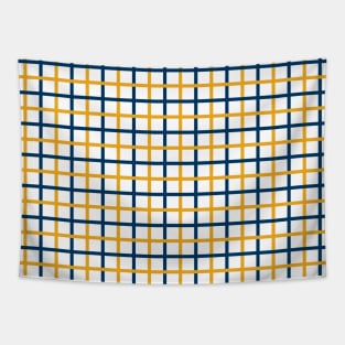 Blue & Gold Tattersall Tapestry