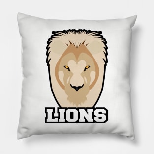 Lions Team Shield Pillow