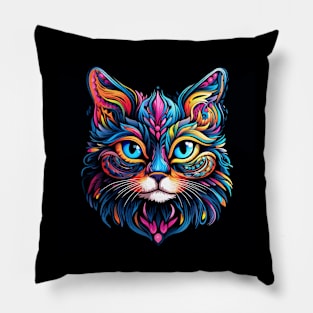 Colourful Cat Pillow