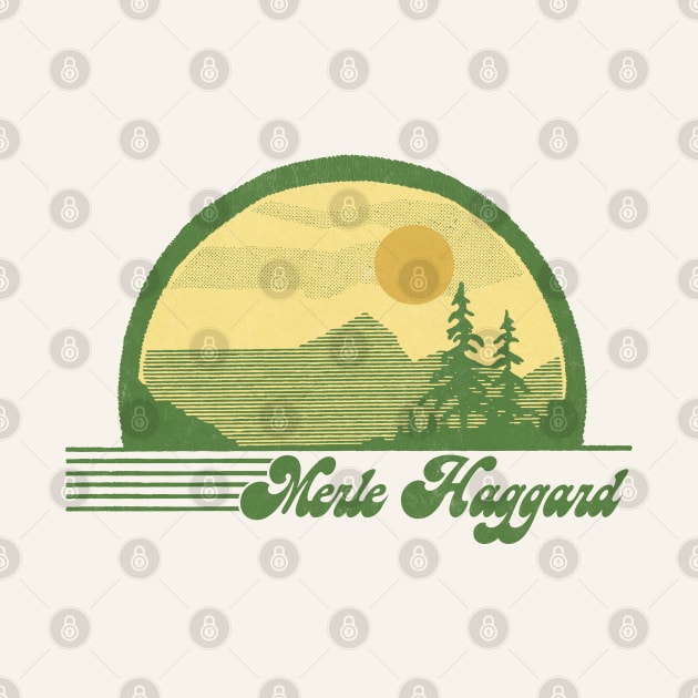 Merle Haggard / Retro Style Country Fan Design by DankFutura