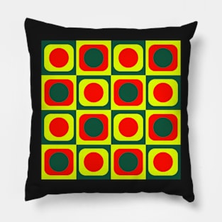 retro colorful geometrical mid century pattern Pillow