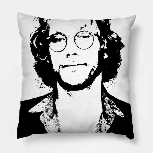 Warren Zevon Portrait Pillow by phatvo