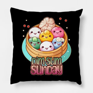 Dim Sum Sunday Foodie Design Pillow