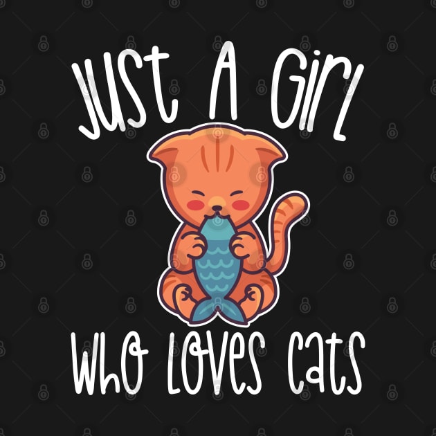 Just A Girl Who Loves Cats Gift print by theodoros20