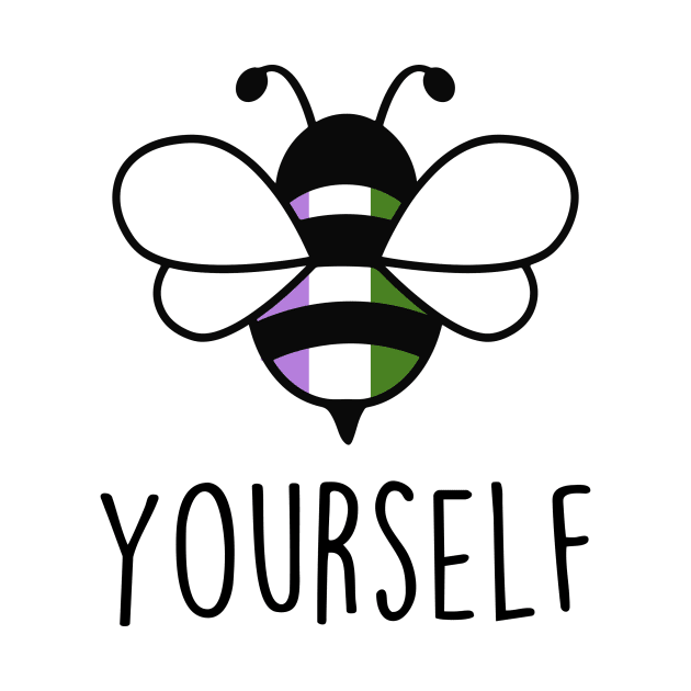 Cute Bee YourSelf Genderqueer Bee Gay Pride LGBT Rainbow Gift by Lones Eiless