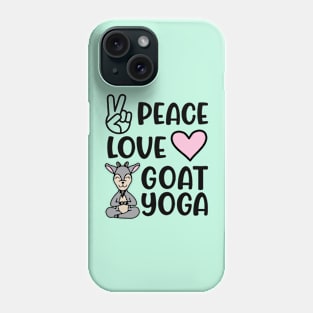 Peace Love and Goat Yoga Fitness Funny Phone Case