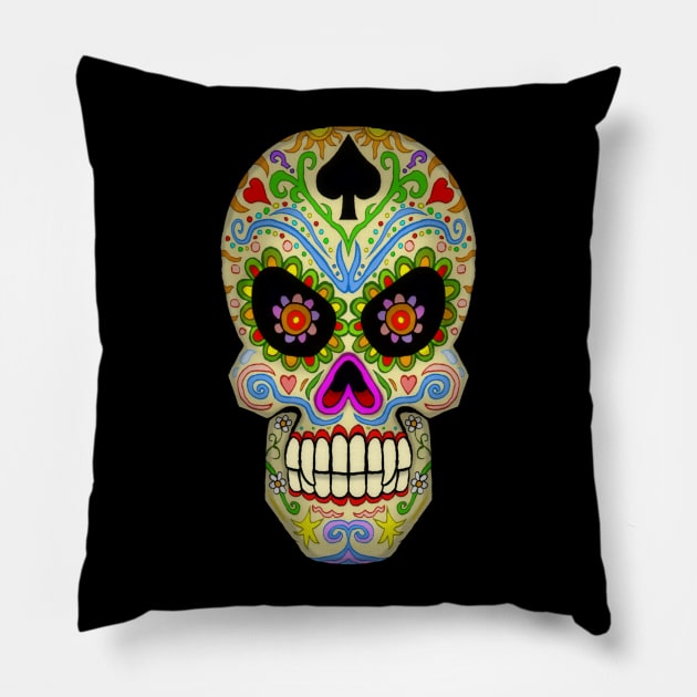 Sugar Skull Pillow by MalcolmKirk