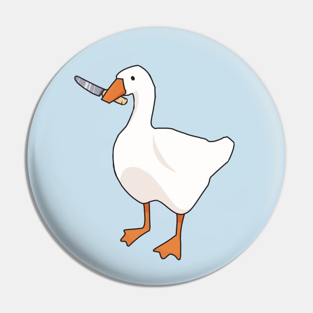 Goose with a knife Pin by KamyShek89