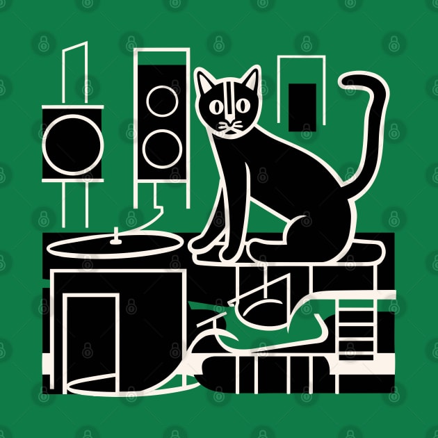 DJ Vinyl Cat by DankFutura