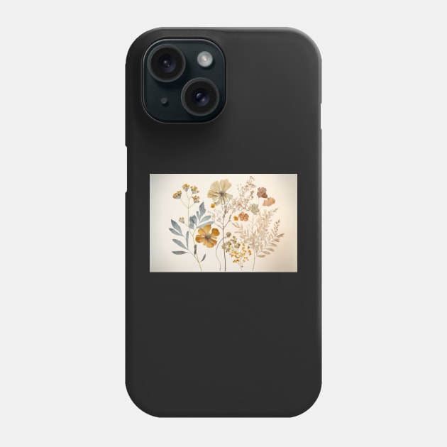 Floral Garden Botanical Print with wild flowers Phone Case by FloralFancy
