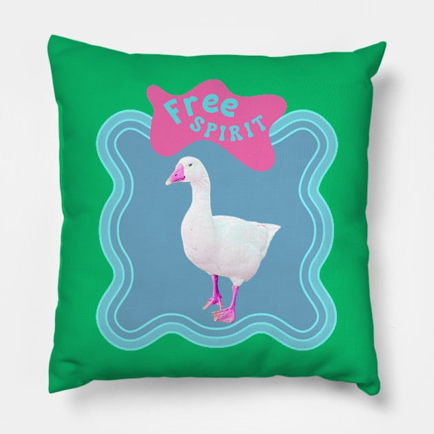 Free spirit duck Pillow by happygreen