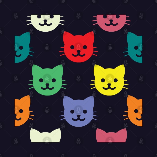 Colorful Kitty Cat Pattern by FromTheAshes