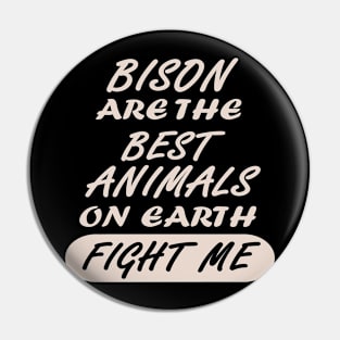 Bison Nature Buffalo Retro Prairie Wisent West Pin