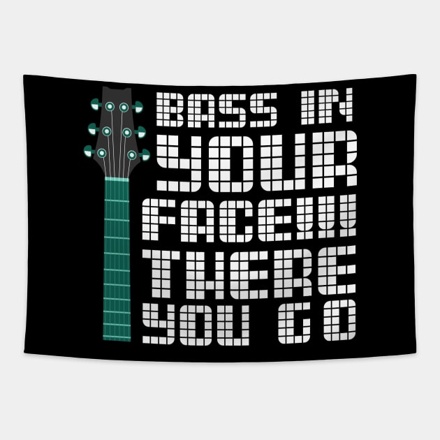 Bass In Your Face Music Tapestry by Dojaja