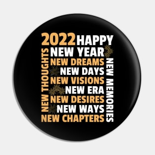 Happy New Year 2022 Pin