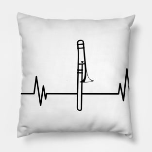 Trumpet heartbeat Trumpet and Clarinet lover trumpet beat Pillow