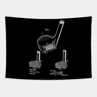 Golf Club Vintage Patent Hand Drawing Tapestry