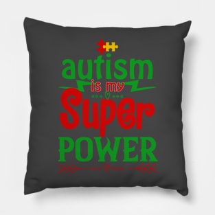 Autism Is My Super Power Unique Abilities Shining A Light On Autism Puzzle Piece Pillow