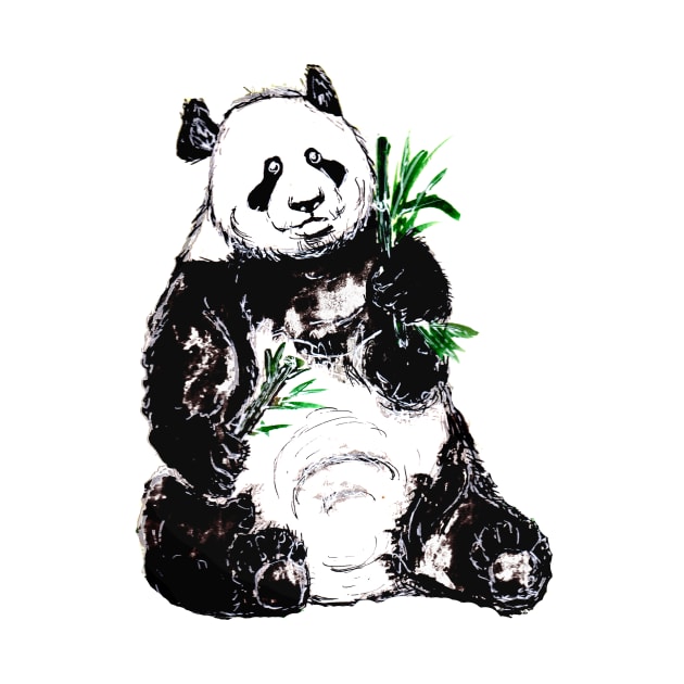 Black and White Big Panda by ZeichenbloQ