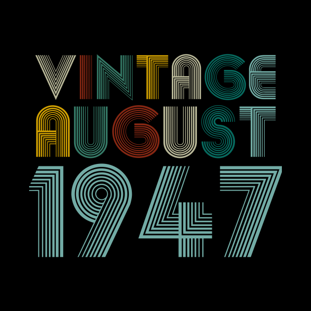 Vintage Birthday AUGUST 194774th Birthday 74 Years Old Gift/Gift For