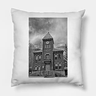 San Miguel County Courthouse BW Pillow