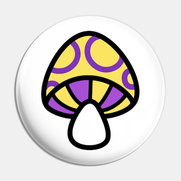 Intersex Mushroom Discrete Pride Flag Pin by JadedOddity