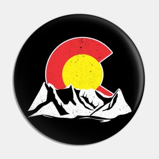 Colorado Mountain State Flag Denver Pin