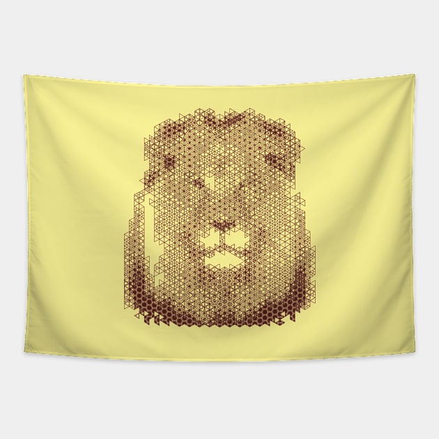 Kumiko Lion Animal Portrait Tapestry by shultcreative