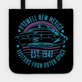 Roswell incident 1947 flying saucer distressed grunge Tote