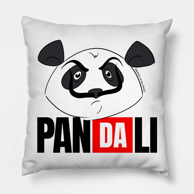 Pandali - Funny Panda T-shirt for painters Pillow by Band of The Pand