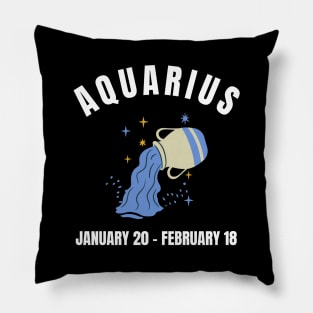 Aquarius star sign Pillow