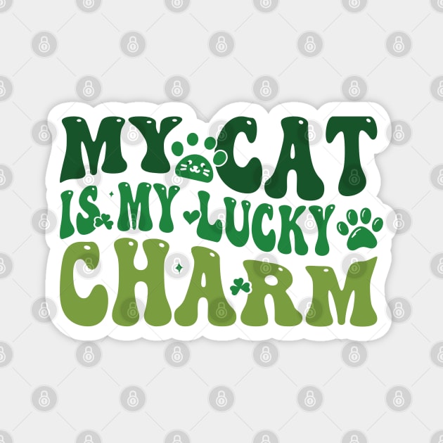 My Cat is My lucky charm Magnet by MZeeDesigns