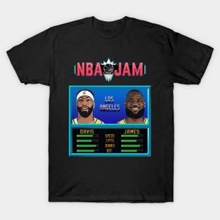 Los Angeles Lakers Lebron James Anthony Davis NBA JAM T-shirt 6 Sizes