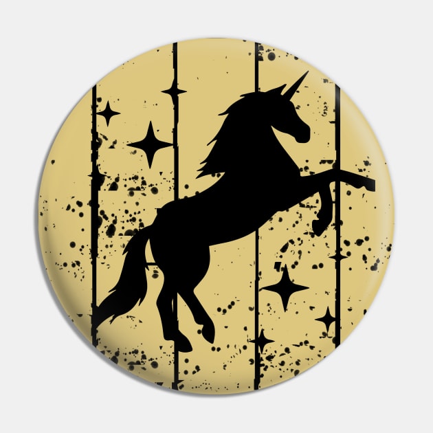 Retro Gold Unicorn Pin by Imutobi