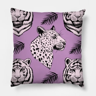 Purple Wild Cats Pillow