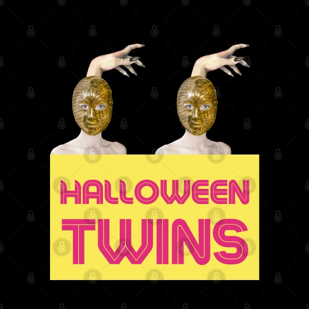 HALLOWEEN TWINS with Witch Hand (2) - Halloween Witches | Witch Mask | Halloween Costume by Cosmic Story Designer