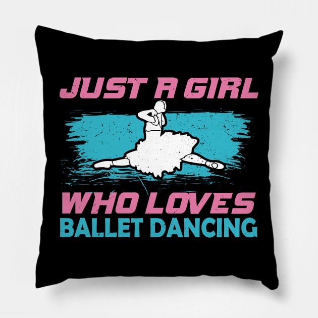 Ballet Dancing Girl Dancer Ballerina Gift Pillow by Dolde08