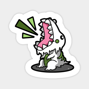 SM3GMASAURUS REX WHITE (GREEN) Magnet