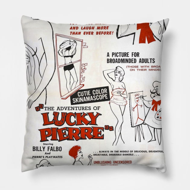 The Adventures of Lucky Pierre 1961 Pillow by FilmCave