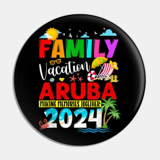 Matching Family Aruba Vacation 2024 Summer Holiday Trip T-Shirt Pin