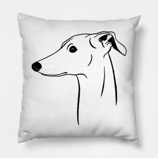 Italian Greyhound (Black and White) Pillow