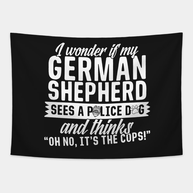 German Shepherd Lovers Christmas Gifts Tapestry by chrisandersonis