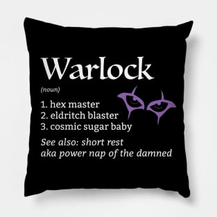 DnD Warlock Class Definition Pillow