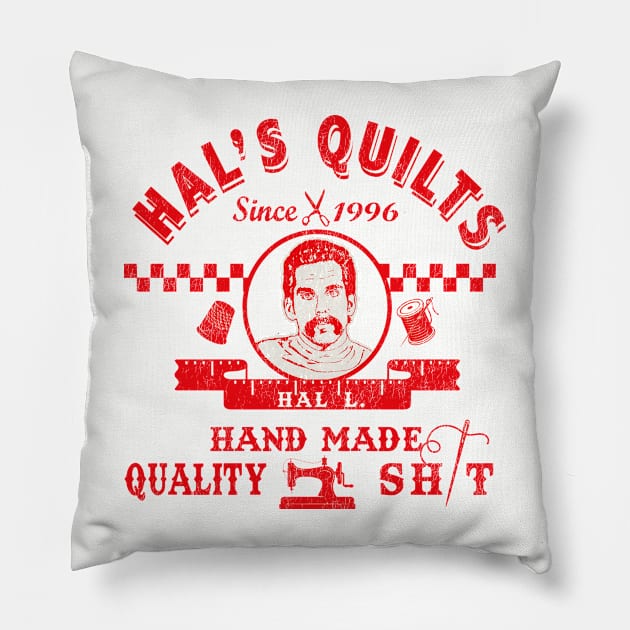 Hal's Quilts Happy Gilmore Worn Lts Pillow by Alema Art