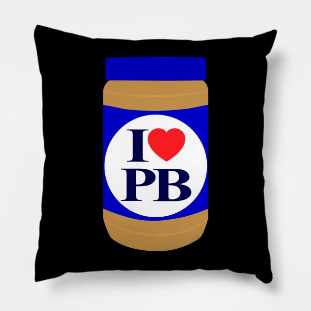 I Love Peanut Butter Pillow by skauff