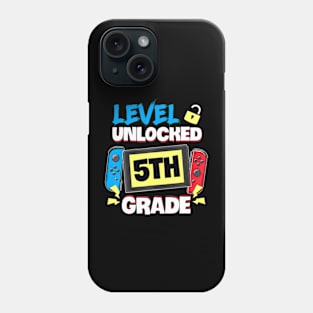 Level 5Th Grade Unlocked Back To School First Day Boys Girls Phone Case