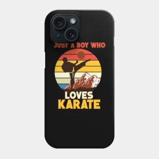 sunset karate design Phone Case