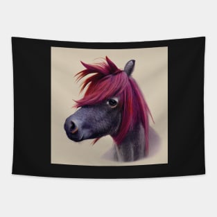 Shetland Pony Pink Maned Horse Tapestry