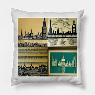 London Linocuts Pillow