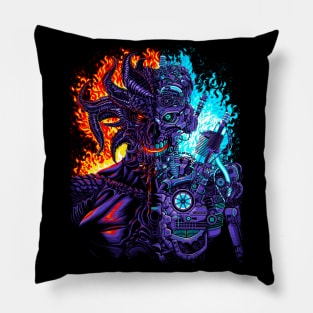 Robot vs Demon Pillow